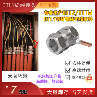 厂家直销BTLY矿物质电缆头4*25+1*16现货厂家直销 NG-A-BTLY终端头,BTLY电缆头,NG-A电缆头,矿物质电缆头,BTLY终端头
