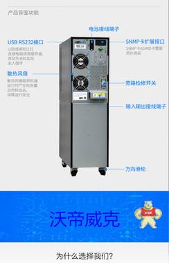 沃帝威克UPS电源/SC6KS高频在现实塔式机型/外界电池 沃帝威克UPS电源,UPS电源,沃帝威克UPS不间断电源,沃帝威克