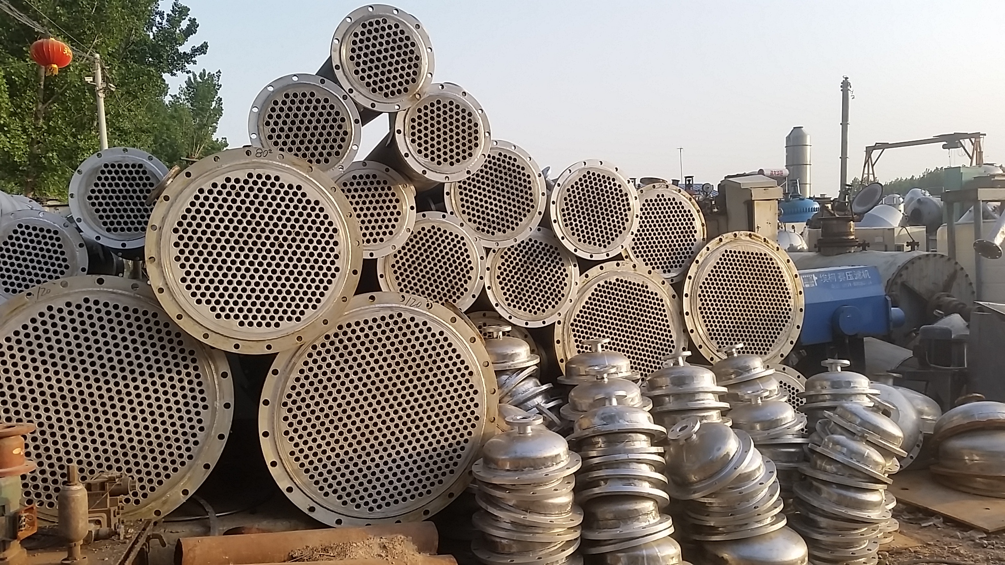 二手不銹鋼冷凝器換熱器 二手冷凝器,二手不銹鋼冷凝器,二手換熱器,二手螺旋板換熱器,二手石墨冷凝器