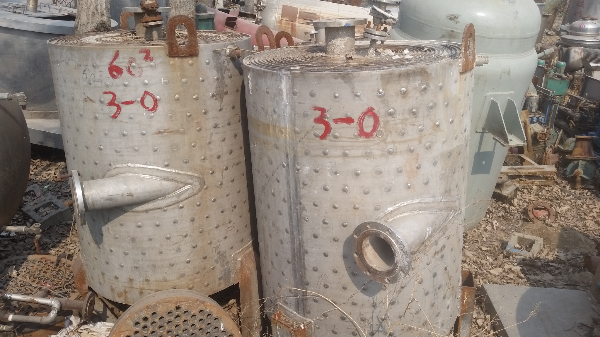 二手10不銹鋼日本進(jìn)口冷凝器80臺(tái) 二手冷凝器,二手不銹鋼冷凝器,二手換熱器,二手不銹鋼換熱器,二手螺旋板換熱器