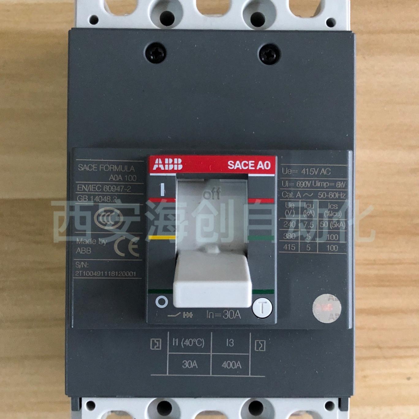 ABB Formula A系列塑壳断路器 A0A100 TMF30/400 FF 3P