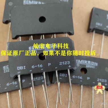 西门康/赛米控DBI6-16P  DBI 6-16 P 整流桥 三相整流桥 扁桥 西门康DBI6-16P,西门康整流桥,赛米控整流桥,赛米控DBI6-16P,DBI6-16P