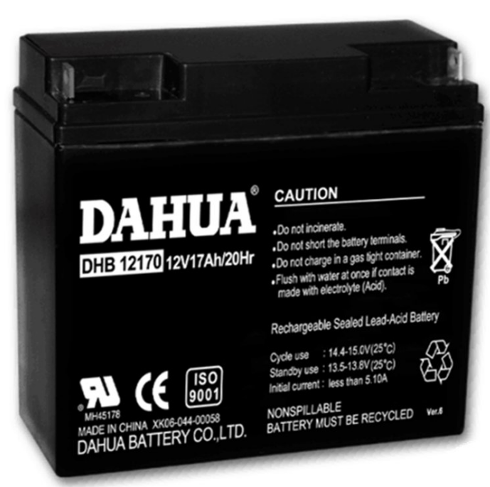 DAHUA蓄电池DHB12170 12V17AH大华蓄电池阀控密封铅酸电池   现货出售