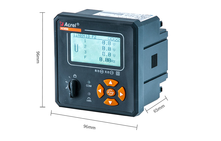 安科瑞多功能电表AEM96嵌入式安装88*88开孔选配485通讯 