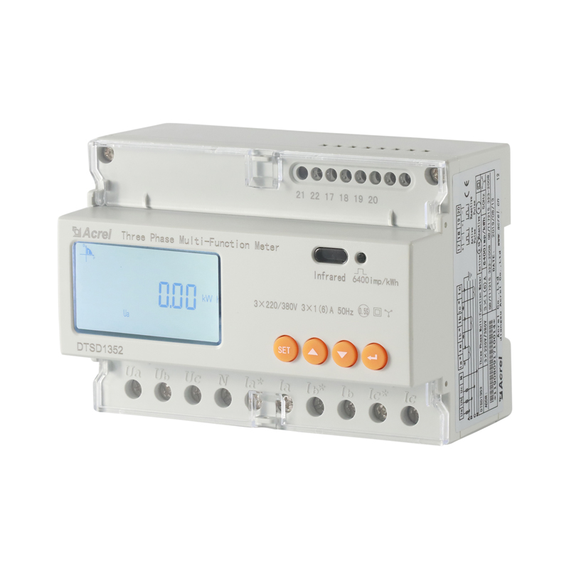 安科瑞三相导轨表 DTSD1352-C 带通讯直接接入10（80）A