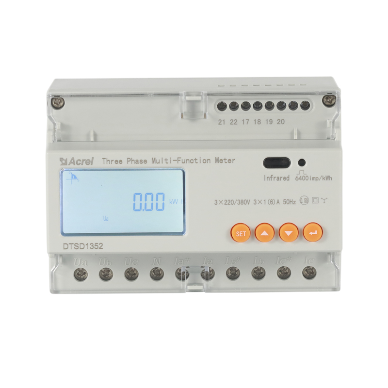 安科瑞三相导轨表 DTSD1352-C 带通讯直接接入10（80）A
