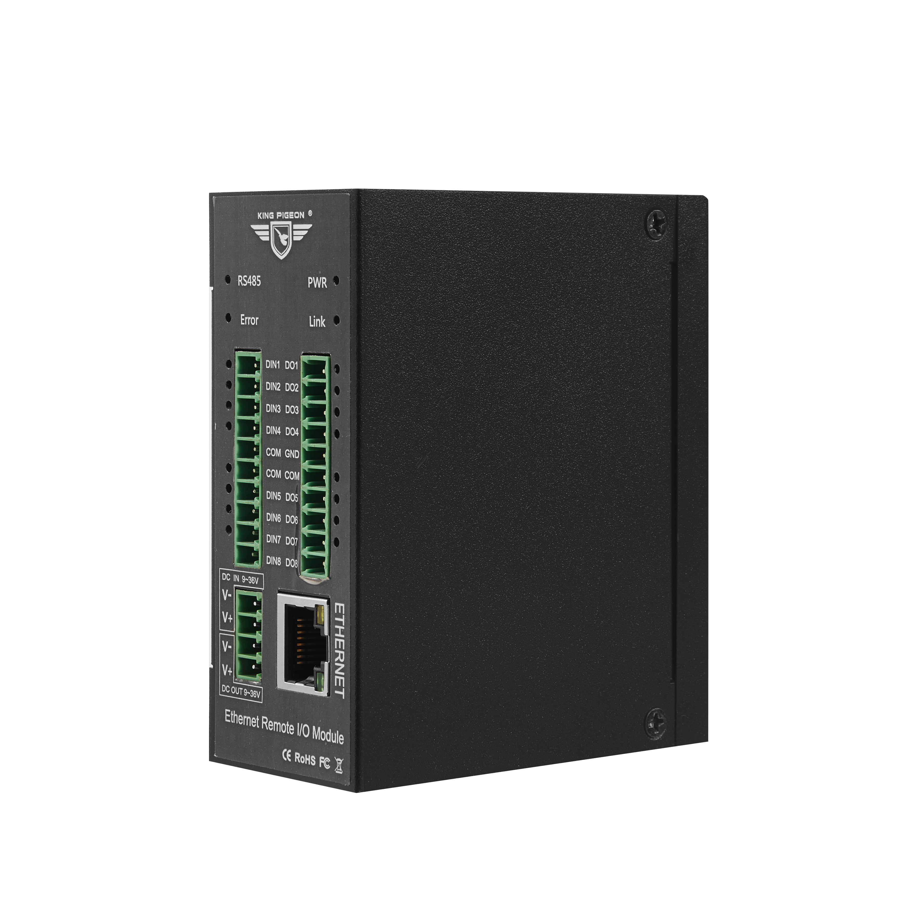 8DI工业以太网IO模块，Modbus TCP/Modbus RTU从站，Modbus RTU主站