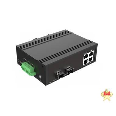 6G端口入门级全千兆非网管型4口千兆级联型工业以太网交换机千兆2光4电手拉手工业级光纤收发器