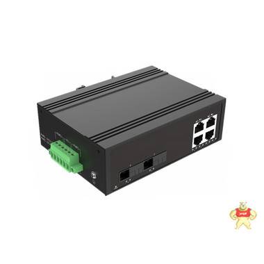 6G端口入门级全千兆非网管型4口千兆级联型工业以太网交换机千兆2光4电手拉手工业级光纤收发器