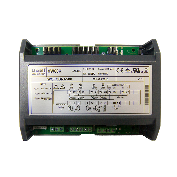 艾默生dixell小精灵中低温系统XW60K-5N2C0蛋糕柜冷冻柜控制器