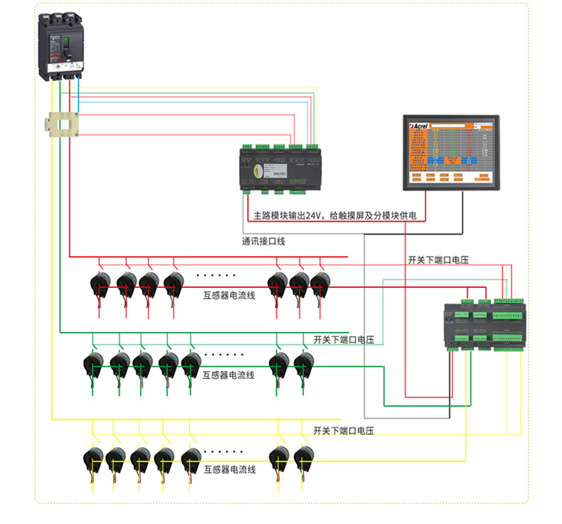 安科瑞精密配电监控装置 AMC16Z-ZA 主路模块三相交流列头柜监测 