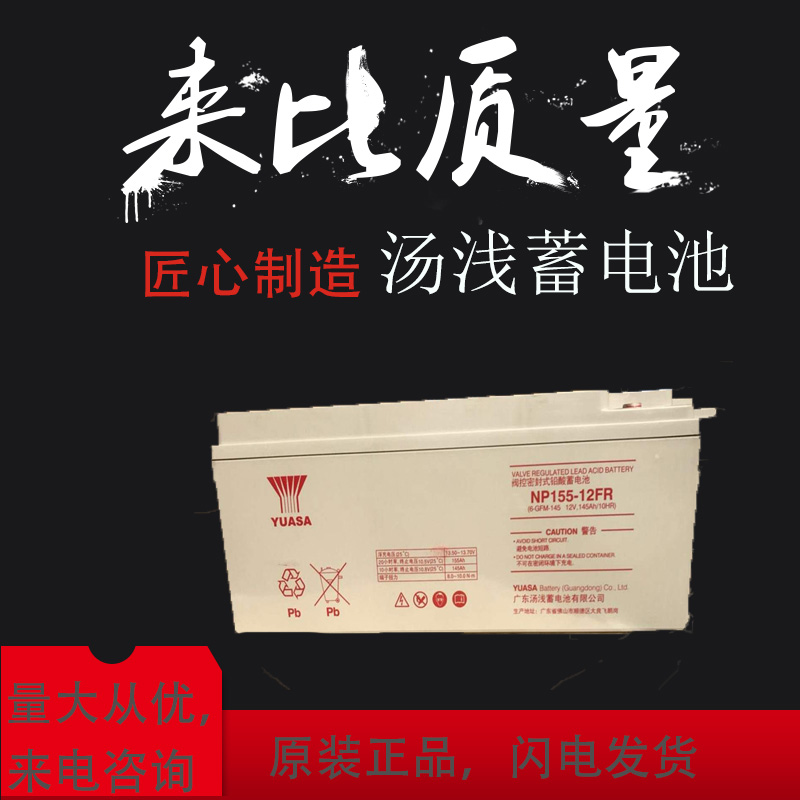 汤浅YUASANP155-12FR铅酸免维护蓄电池12v150AH 直流屏 UPS电源12V155AH专用 电瓶