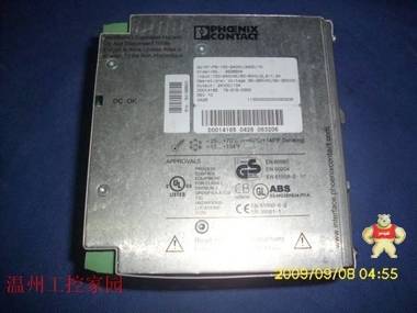 二手現(xiàn)貨PHOENIX菲尼克斯開關(guān)電源QUINT-PS-100-240AC/24DC/10 
