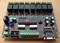 24伏八路控制继电器工控板带掉电存储（支持AT89S52/STC89C52）