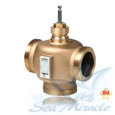SIEMENS西门子 VXG41.32电动三通调节阀水阀外螺纹水管阀门铜dn32 