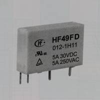 宏发牌，PLC等自动化控制用，仅5mm厚度电磁继电器HF49FD