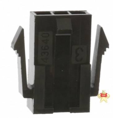 MOLEX - 43640-0300 - 直插插头 面板安装 适于插针 单排 3路 