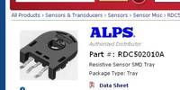 RDC502010A  工业移动感应器和位置传感器 	ALPS