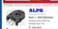 RDC502010A  工業(yè)移動感應(yīng)器和位置傳感器 	ALPS