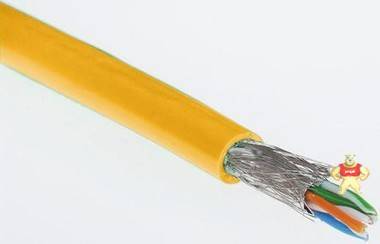 双绞线 6 类网线, 黄色 S/FTP PVC 0.72 mm2 100 V 09456000502