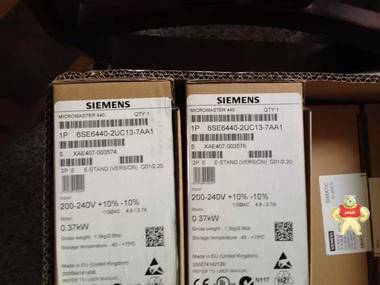 6SE6440-2UC13-7AA1 西门子MM440 AC 200-240V 0.37KW过载 150%
