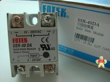 FOTEK/阳明单相固态继电器SSR-40DA现货在售 固态继电器 单相 SSR-40DA,继电器,固态继电器,单相固态继电器