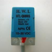 HWL方型电感式感应开关HTL-Q08N1S接近开关现货原装进口NPN常开