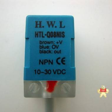 HWL方型电感式感应开关HTL-Q08N1S接近开关现货原装进口NPN常开 
