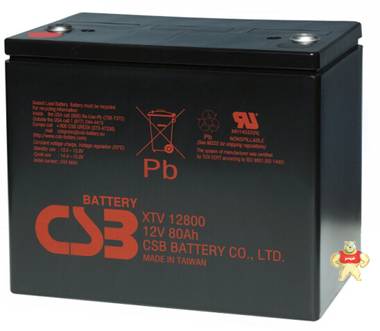 台湾CSB蓄电池XTV 12800/12V80Ah型号参数 