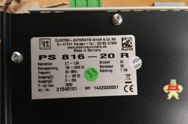 德国原装进口ELEKTRO-AUTOMATIC牌电源PS 816-20 R 