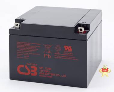 CSB蓄电池GPL12260阀控式免维护铅酸蓄电池12V26AH 中企豪建 