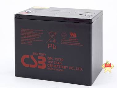 CSB蓄电池GPL12750 12V75AH 