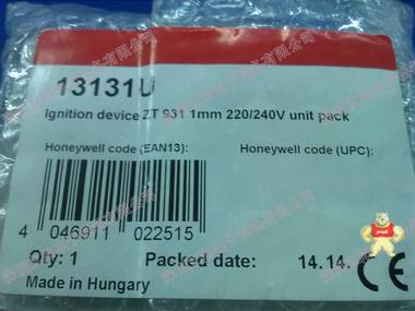 全新原装HONEYWELL(Satronic)霍尼韦尔ZT931点火变压器 