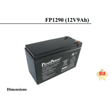 FirstPower一电蓄电池FP1290 12V9AH 