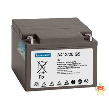 德国阳光电池 A412/20G5 阳光A400系列 （12V20AH）进口 德国阳光蓄电池 