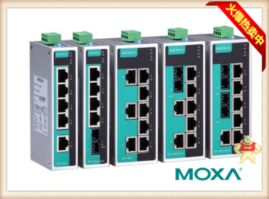 MOXA摩莎 EDS-208A-S-SC 1光7电工业以太网交换机 