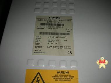 西門子 6SE7031-8EF80-Z (G95+K01+K11+M20+)(主板CUSA) 