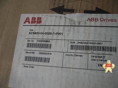全新原装ABB变频器ACS800-04-0025-7+P901功率22KW 
