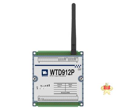 WTD912P 远程I/O模块 GPRS无线 2路铂电阻Pt输入终端 