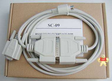 三菱PLC编程数据线 SC09 串口下载线SC-09 FX/A系列通用电缆线 