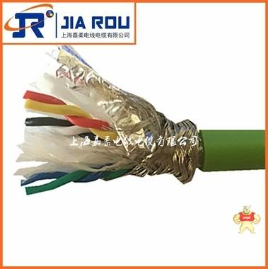 上海嘉柔供应编码器电缆 橙色 绿色 伺服电机编码器专用电缆线 