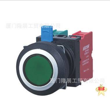 代理韩国凯昆KACON Φ22/Φ25齐平两用圆形自锁按钮开关 K2M-31 凯昆,K2M-31,开关