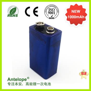Antelope方形锂锰电池1050mAhCR9V电池 