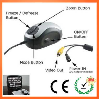 高性能可接电视有线/无线鼠标助视器 电子助视器 AV端子接口 显微镜 