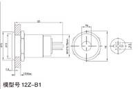 12mm防水金属带指示灯 平圆形头单点LED带灯 汽车改装 (A2)
