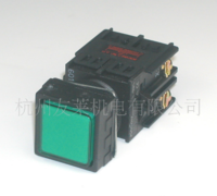 进口韩国凯昆Φ22mm微型按钮开关正方形平头LED指示灯K22-18现货