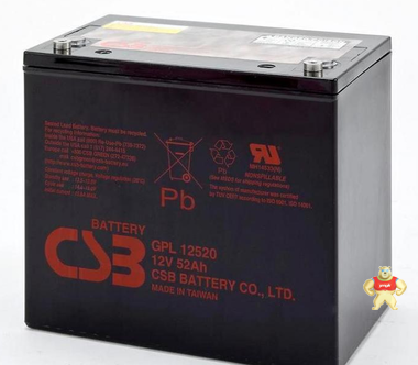 台湾CSB蓄电池GPL12520吸液式蓄电池 工业UPS蓄电池 
