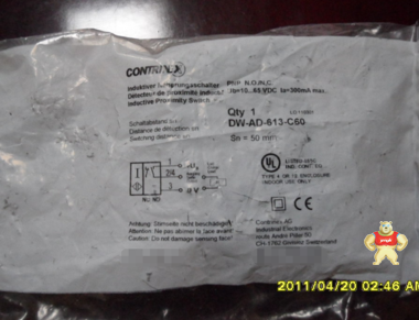 DW-AD-613-C60 CONTRINEX 光电开关 瑞士科瑞 订制品 