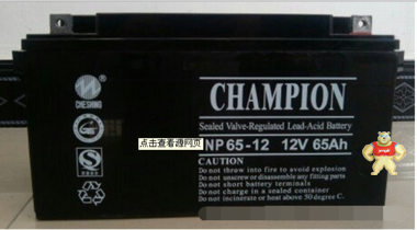 冠军蓄电池NP65-12(12V65AH)厂家新品在售 路盛电源 