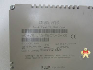 SIEMENS      6AV6545-0BC15-2AXO      触摸屏 